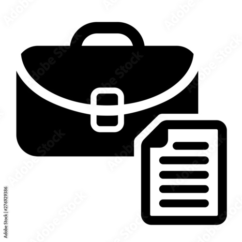 Search job vacancy icon vector. Loupe career illustration symbol. Find people employer logo.