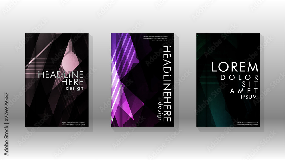 Cover book colorful hexagon abstract background Cover book colorful hexagon abstract background
