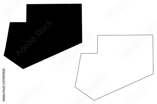Bay region (Federal Republic of Somalia, Horn of Africa) map vector illustration, scribble sketch Bay map..