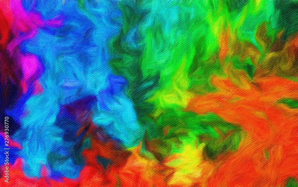Colorful warm and bright artistic texture background. Oil paint brushstrokes and splashes. Art design pattern. 