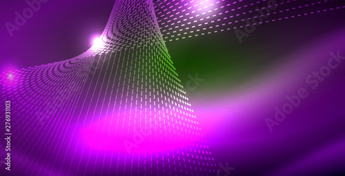 Shiny neon space background