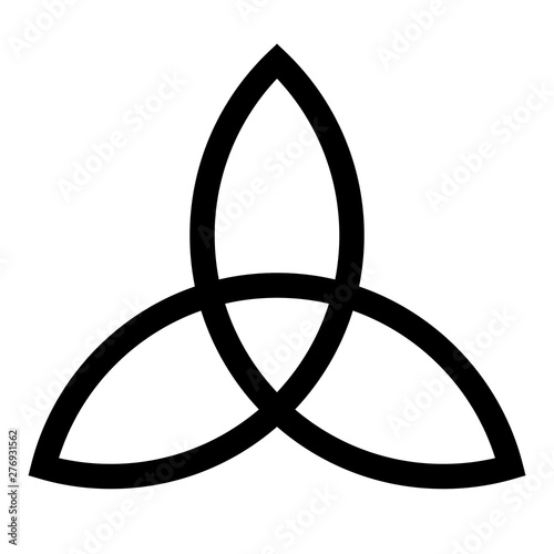 Interlaced triquetra symbol photo