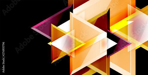 Dynamic triangle composition abstract background