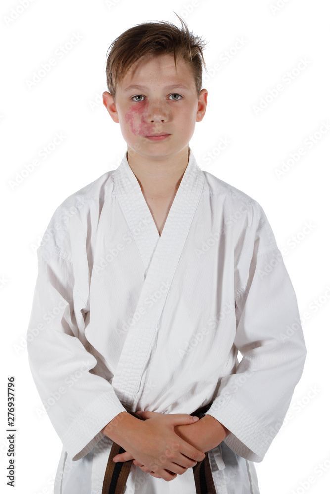 Teenage boy doing martial arts Teenage boy doing martial arts
