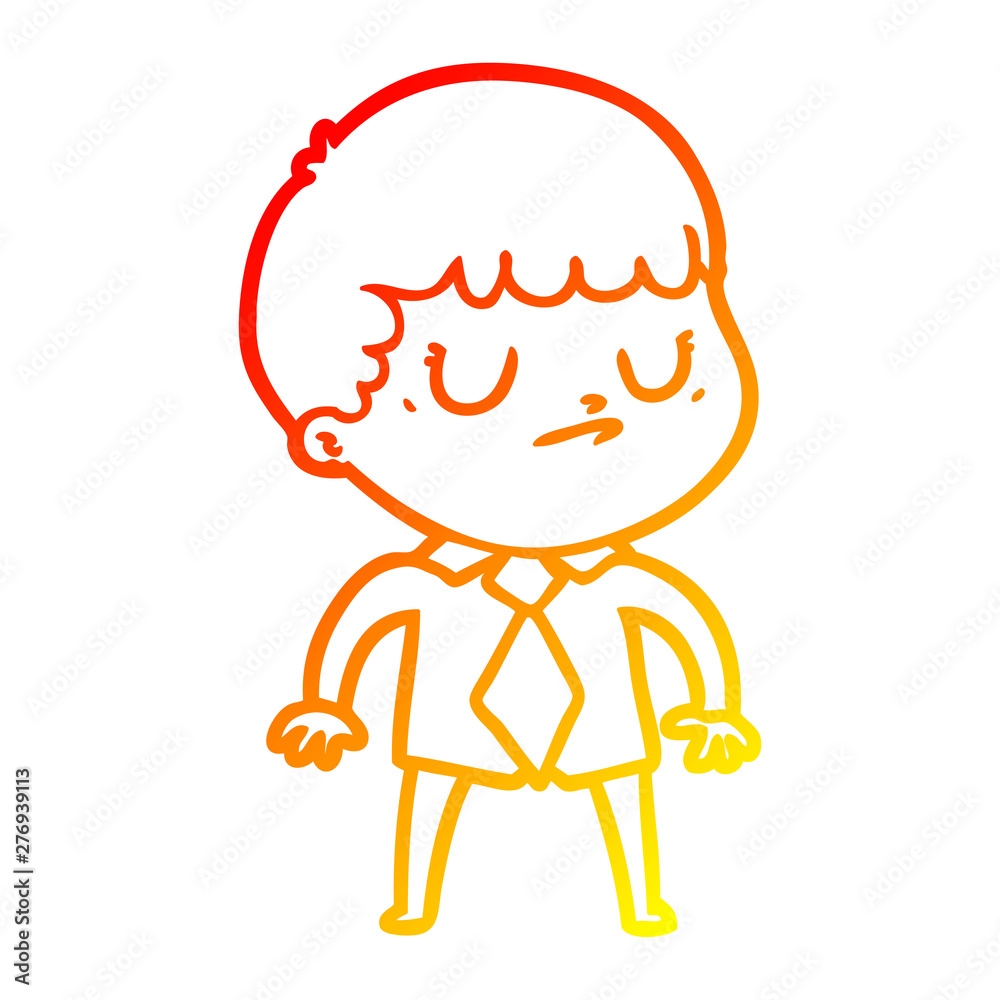 warm gradient line drawing cartoon grumpy boy warm gradient line drawing cartoon grumpy boy