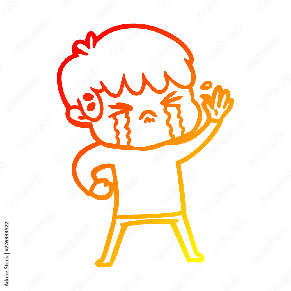 warm gradient line drawing cartoon boy crying warm gradient line drawing cartoon boy crying