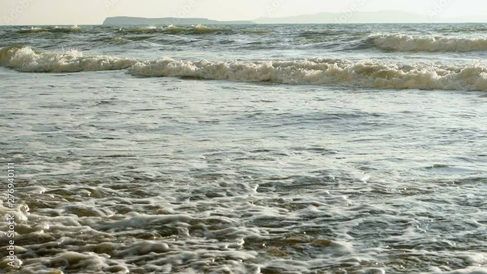 Seascape. Great waves breaking on the shore of Ionian sea. Greece. Slow motion. HD Seascape. Great waves breaking on the shore of Ionian sea. Greece. Slow motion. HD