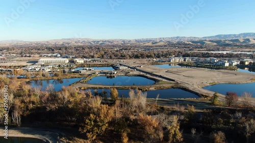 Boise Foothills with Geese flying by
