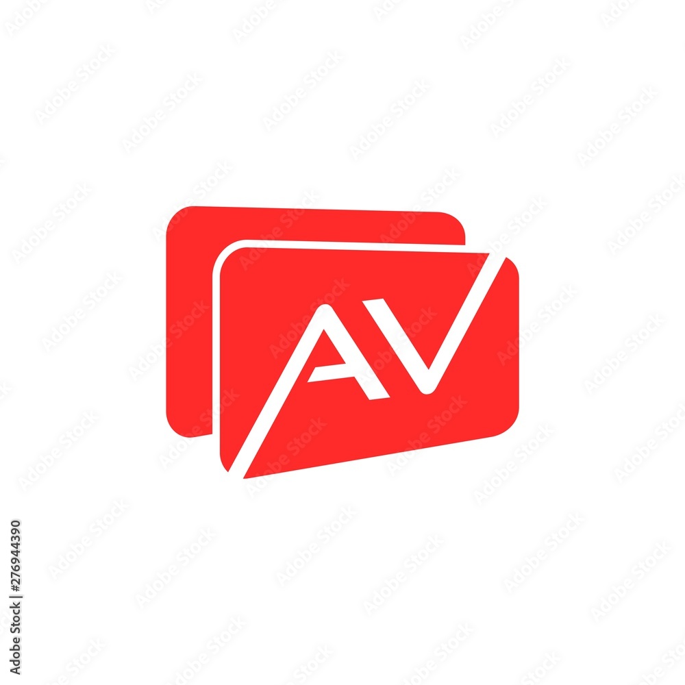 Initial Letter AV Logo Template Design on white Initial Letter AV Logo Template Design on white
