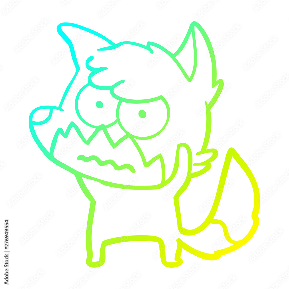 cold gradient line drawing cartoon annoyed fox cold gradient line drawing cartoon annoyed fox