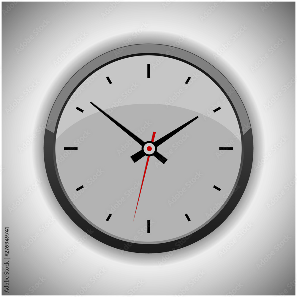 Wall clock. The electronic device. Vector illustration. Wall clock. The electronic device. Vector illustration.