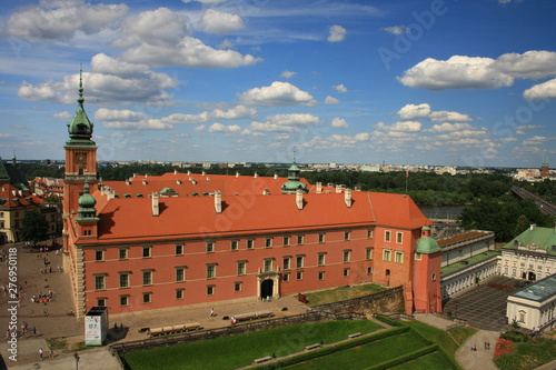 Zamek Królewski w Warszawie - widok z wieży kościoła Świętej Anny