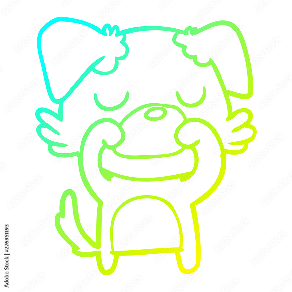 cold gradient line drawing cartoon dog cold gradient line drawing cartoon dog