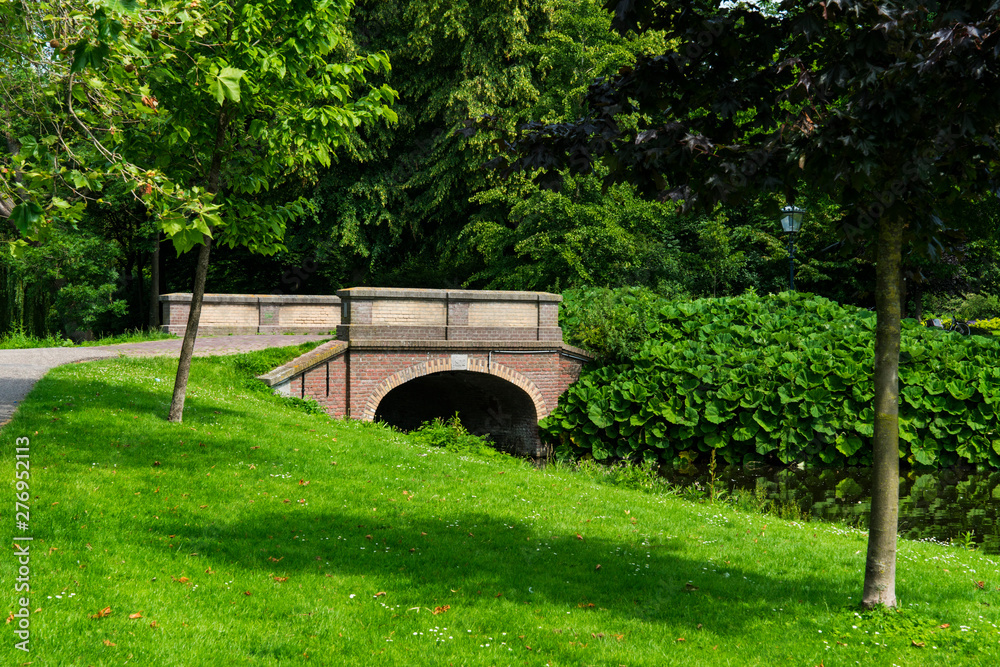 Bridge in public park of Kampen, The Netherlands