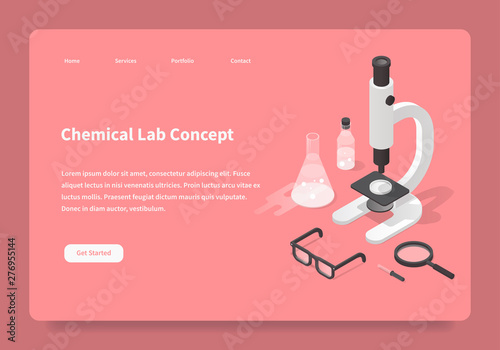 Chemical Lab Concept Landing Page