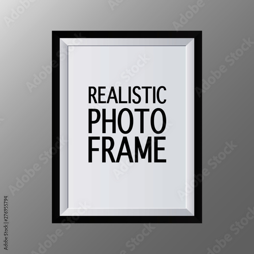 Realistic picture frame isolated on white background. Perfect for your presentations.