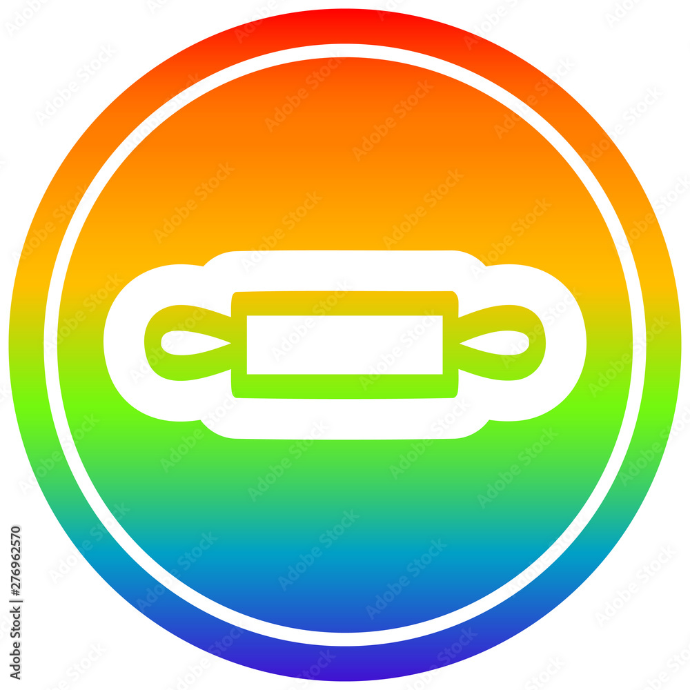 rolling pin circular in rainbow spectrum rolling pin circular in rainbow spectrum