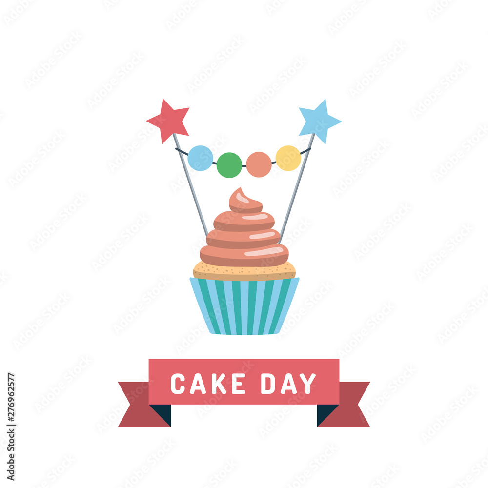 Cake Day Vector Illustration. Suitable for greeting card