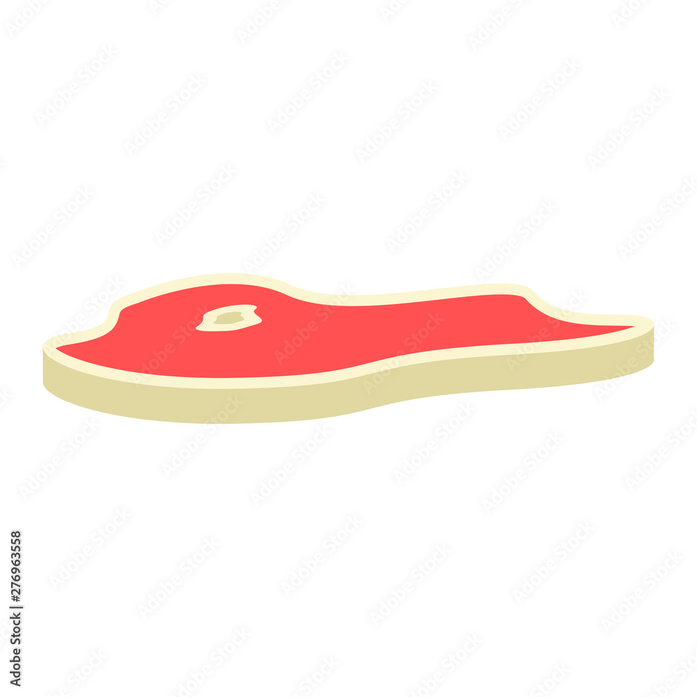 Isolated fillet icon over a white background - Vector Isolated fillet icon over a white background - Vector