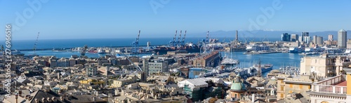 View over the old town of Genoa