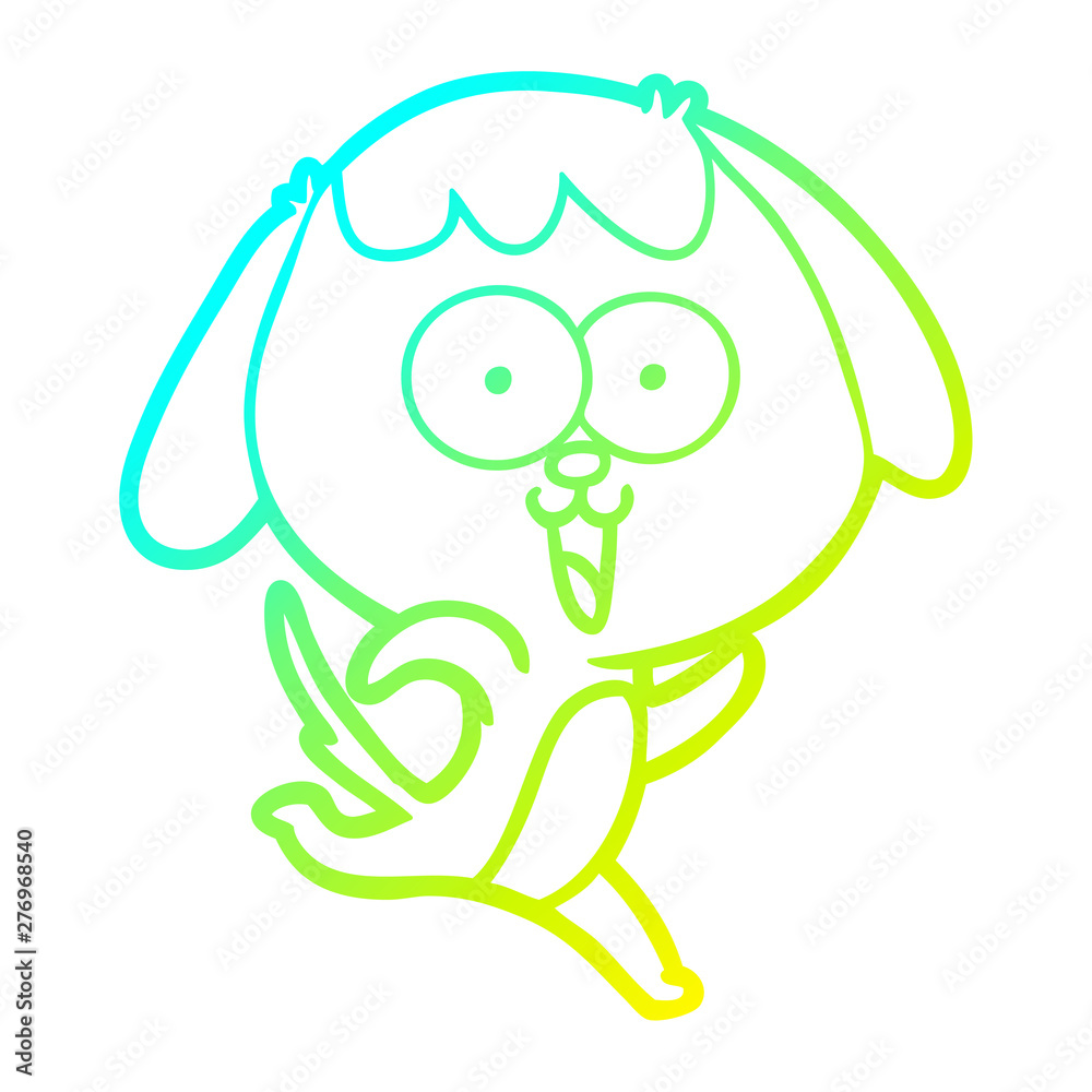 cold gradient line drawing cute cartoon dog cold gradient line drawing cute cartoon dog