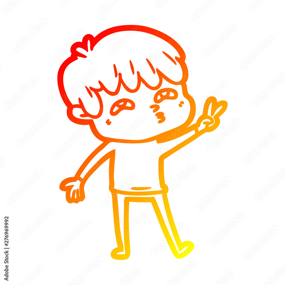 warm gradient line drawing cartoon curious man warm gradient line drawing cartoon curious man