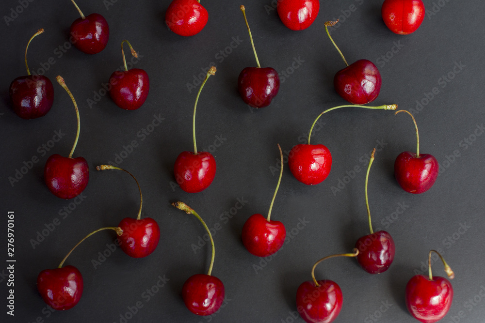 Ripe red berries. Strawberries and cherries a healthy image. Ripe red berries. Strawberries and cherries a healthy image.