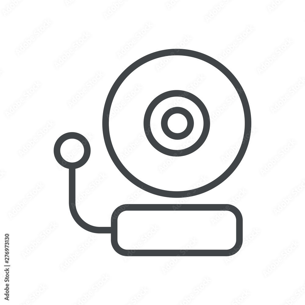 Line icon school bell Line icon school bell