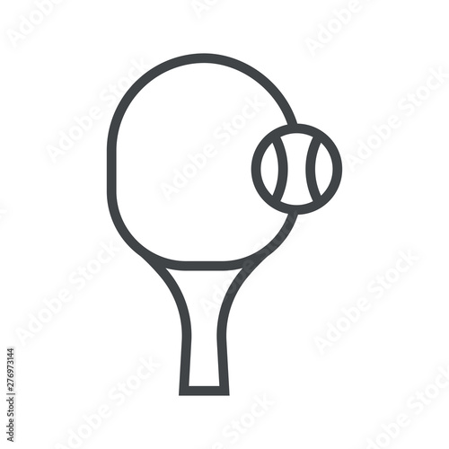 Line icon tennis accessories