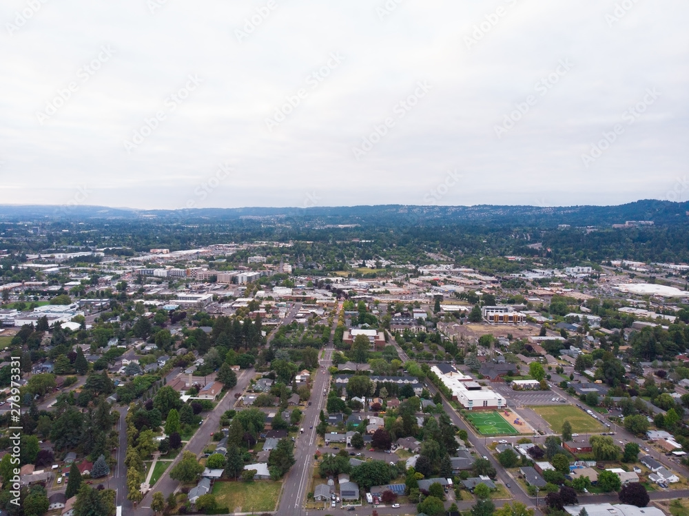 Obraz premium Photo suburb, top view, landscape shooting