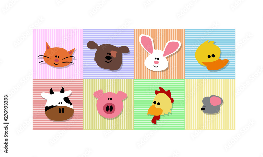 Fototapeta premium Cute animals