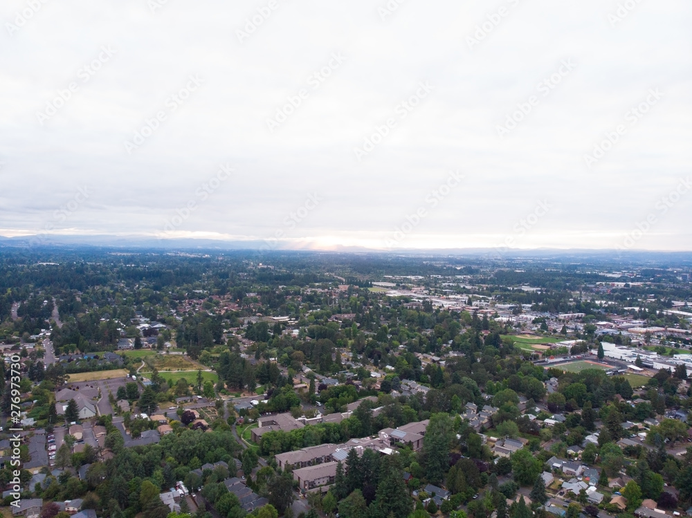 Photo suburb, top view, landscape shooting Photo suburb, top view, landscape shooting