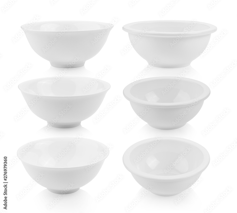 set of bowl on white background set of bowl on white background