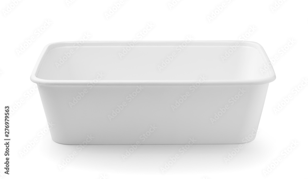 Plastic food box isolated on white background Plastic food box isolated on white background