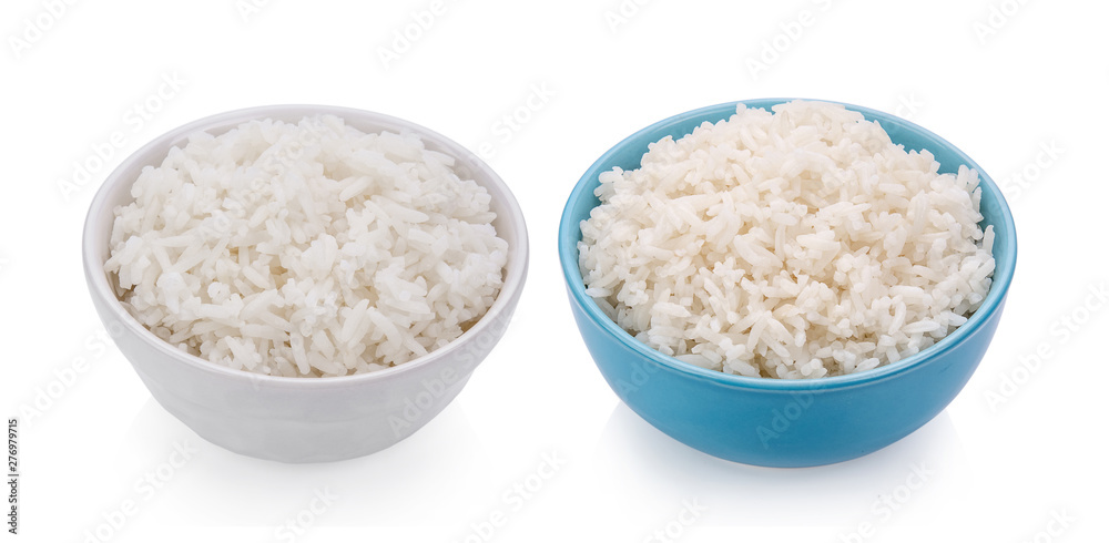 rice in a bowl on white background rice in a bowl on white background