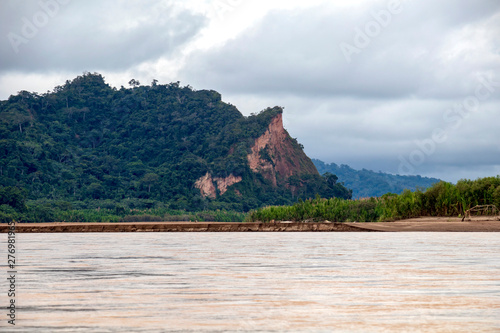 View of Beni river and rainforest of Madidi national park in the upper Amazon river basin in Bolivia, South America photo