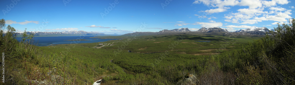 View over the Abisko valley in Lapland, Sweden View over the Abisko valley in Lapland, Sweden