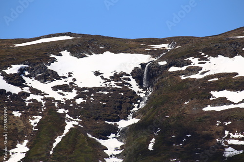 Waterfall at Mount Nuolja in Northern Sweden photo