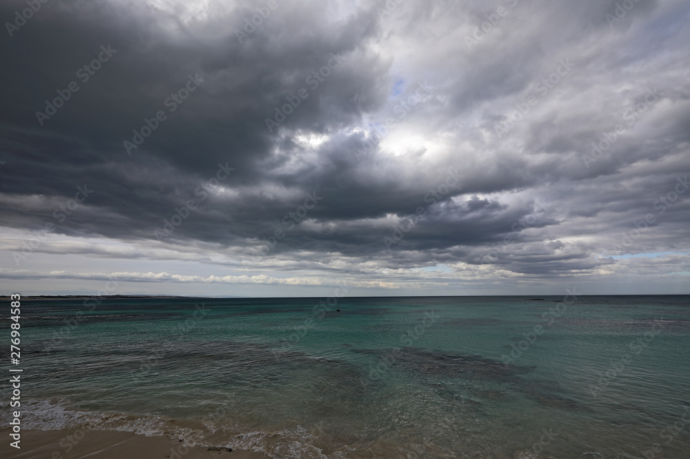 Fototapeta premium Dark, blue, threatening, cloudy and beautiful