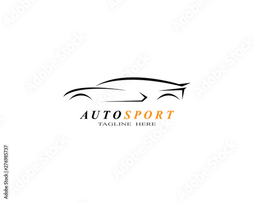 Speed auto car logo template