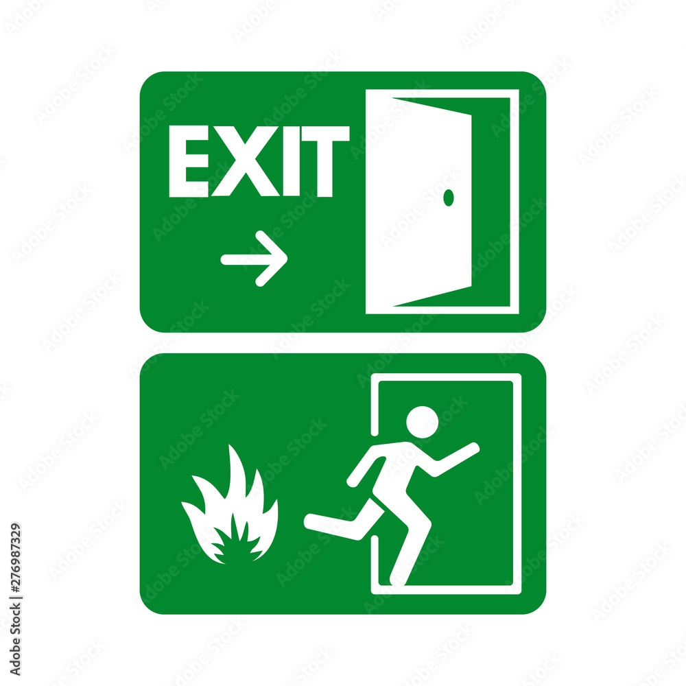 Emergency fire exit door Emergency fire exit door
