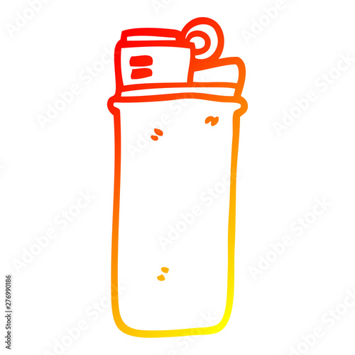 warm gradient line drawing cartoon disposable lighter