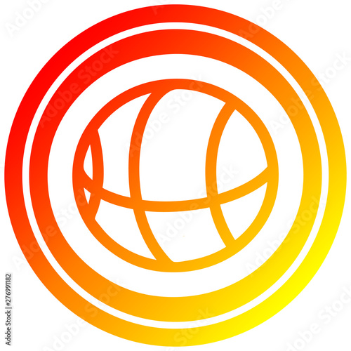 basketball sports in hot gradient spectrum