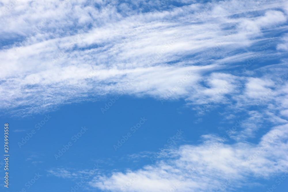 The vast blue sky nature background and white clouds