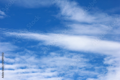 The vast blue sky nature background and white clouds