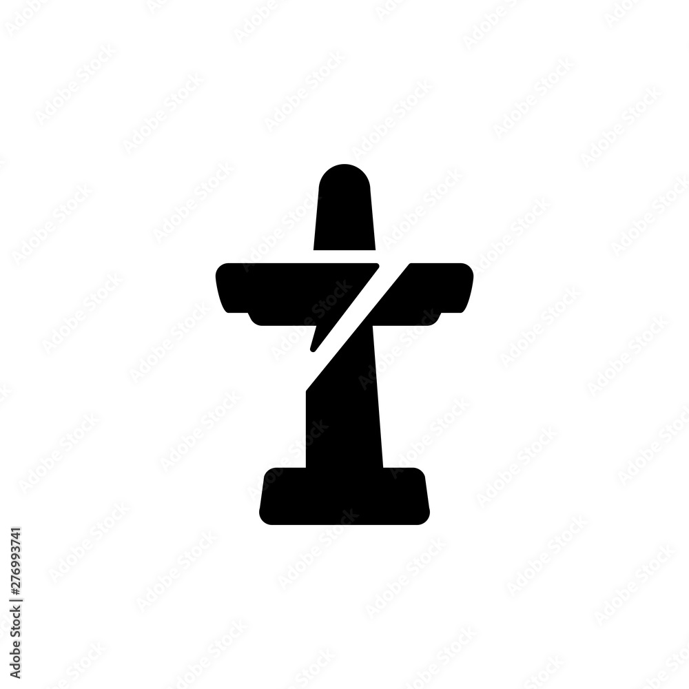 Jesus icon. Brazilian travel architecture symbol. Logo design element Jesus icon. Brazilian travel architecture symbol. Logo design element