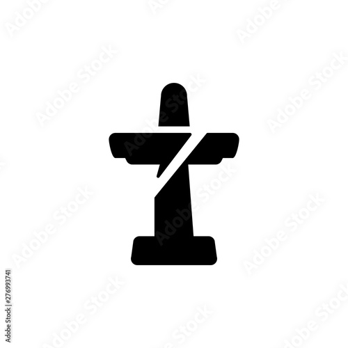 Jesus icon. Brazilian travel architecture symbol. Logo design element