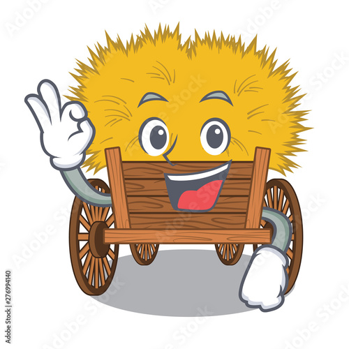 Okay hayride mascot in beside the barn