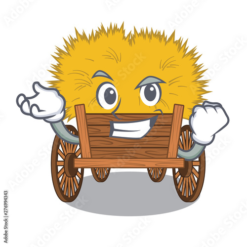 Successful hayride mascot in beside the barn