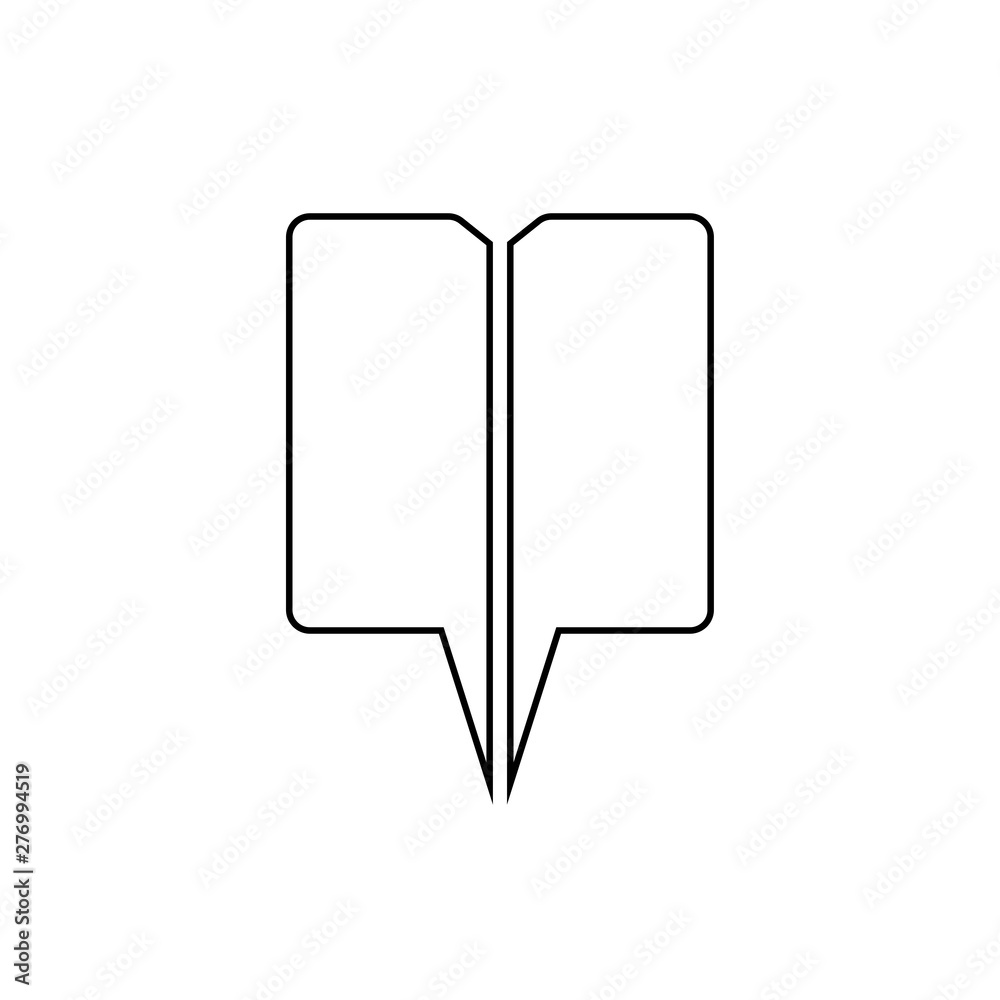 Book icon. School education symbol